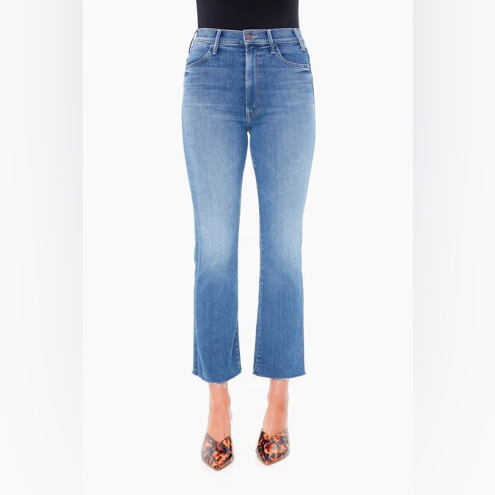 MOTHER denim The Hustler Ankle Fray Jeans, sz 26, in “satisfaction guaranteed”